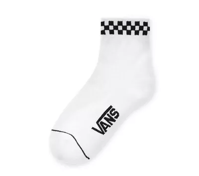 Vans Peek-A-Check Crew Sock 7-10US In White Black-  -White • $12.95