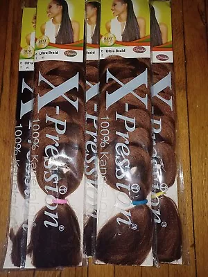 $60 • Buy X-pression 100% KANEKALON 82  Ultra Braiding Hair, 10 Packs Color #6