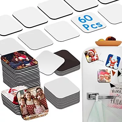 60 Pcs Sublimation Blank Fridge Magnets For Home Kitchen Refrigerator Microwave • $25.71