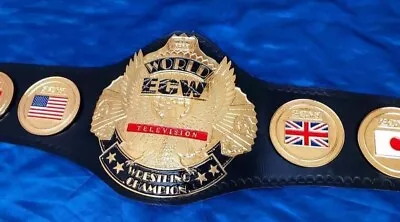 ECW World Television Wrestling Championship Belt 4mm Brass Adult Size • $225