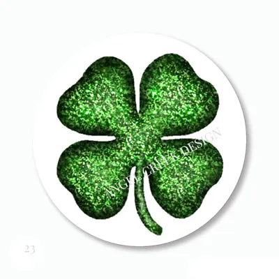 St Patrick's Day Shamrock 4 Leaf Clover Scrapbook Stickers Envelope Seals Labels • $2.20