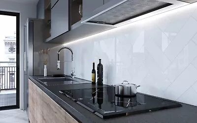 £1.99 • Buy SAMPLE £19.89/m2 Brick Flat White Ceramic Satin Or Gloss 10x30Wall Metro Tile