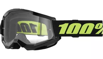 100% STRATA 2 Goggle -2024 SOLAR ECLIPSE- Offroad MX Moto- Anti-Fog Clear Lens • $25