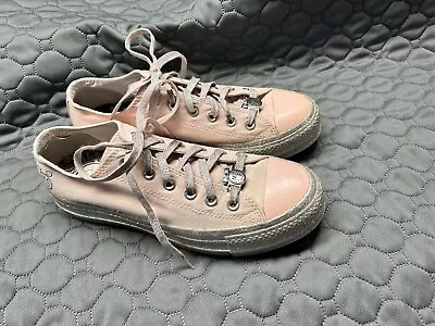 Miley Cyrus Converse Pink & Silver Glitter All Stars Sneakers Size 8.5 • $16