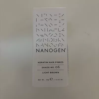 Nanogen Keratin Hair Fibres / Shade 06 Light Brown / 15g / Brand New • £12.99