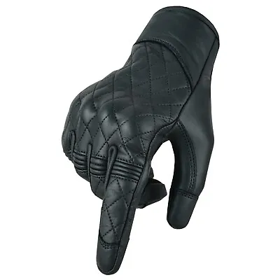 Motorbike Motorcycle Gloves Real Leather TPU Knuckle Protection Touch By KENFIT • £18.95