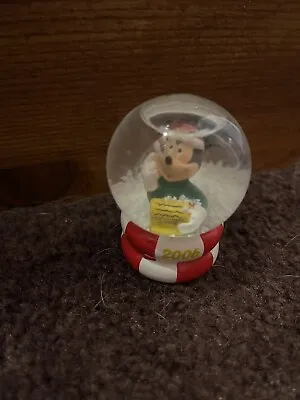 Disney Mickey Mouse Snow Globe JC Penney Exclusive 2 1/2 Inches Tall 2006 • $0.99