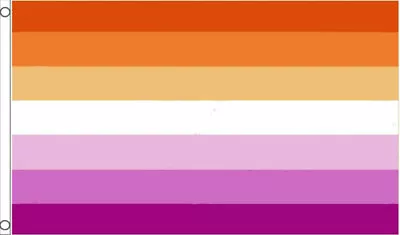 Sunset Lesbian Flag  - Rainbow Pride Choice Sizes 3' X 2'  5' X 3' & Small Hand • £5