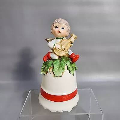 Vintage Berman & Anderson Christmas Boy Angel Music Box 1960s Japan Ceramic #637 • $52.24