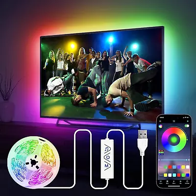 TV LED Lights 13Ft RGB LED Strip Lights For 32-65In TV LED Backlight App Contr • $10.77