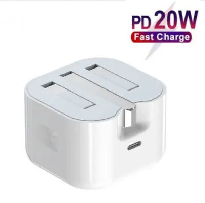 Charger Fast Charging PD Plug 20W For Apple IPhone 14 13 12 PRO MAX 11 UK Stock • £5.99