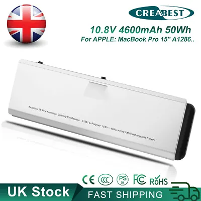 £29.91 • Buy 10.8V 4.6Ah A1281 Battery For Apple MacBook Pro 15  Aluminium Unibody A1286 2008