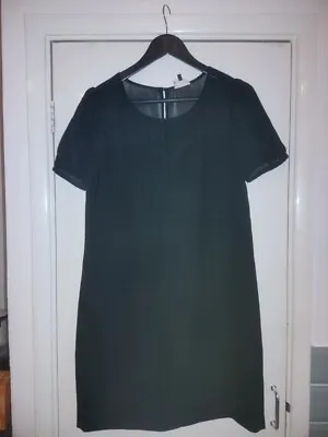 Boutique By Jaeger Little Black Dress Size 10 Very Good Condition Short Slee • £10