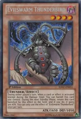 Evilswarm Thunderbird HA07-EN051 / SECRET RARE / 1ST ED / NM / YU-GI-OH • $2.39