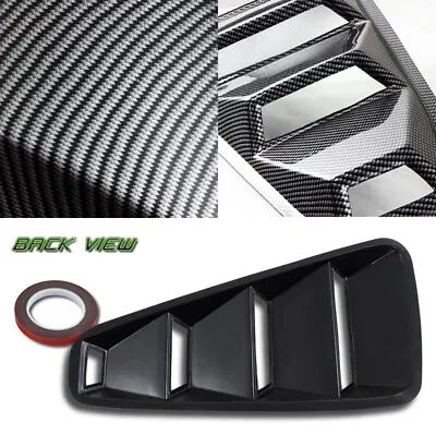 $29.95 • Buy Fit Ford Mustang Carbon Style Side 1/4 Quarter Window Louvers Scoop Cover Vent