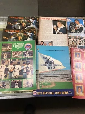 Lot 7-  New York Mets Shea Stadium Year Book Yearbook 1972-73-74 Plus Program-80 • $39.95