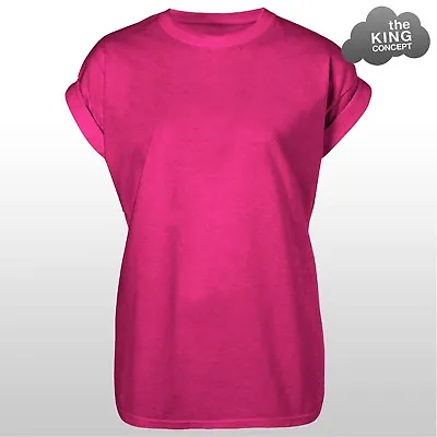 Pink Cotton T-Shirt Plain Magenta For Womens Mens Unisex Race Neck Gildan Life • £5.99