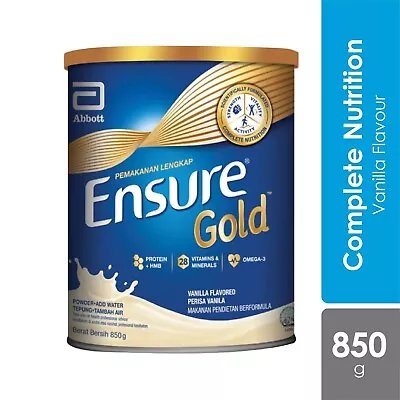 Abbott Ensure Gold Complete Nutrition Milk Powder Vanilla Flavor 850g DHLexpress • $89.90