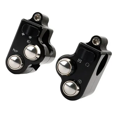 CNC Motorcycle Handlebar Switch Control High-Low Beam Ignition Start W/ Harness • $87.29