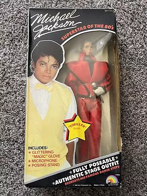 VTG Michael Jackson Action Figure Doll Thriller Outfit 1984 INC W/ Original Box • $63.54