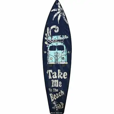 £14.46 • Buy Take Me To The Beach Metal Mini Surfboard Sign 8  Wall Decor - DS