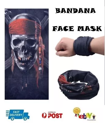 Face Mask Bandana Scarf Neck Warmer Headband Hairband Bike Cycling Fishing AUS • $6.99