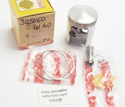 NOS MALOSSI 345160 PISTON+RINGS+PIN+CLIPS SET CPL D 41.4mm PIAGGIO CIAO/SI/BOXER • $29.95