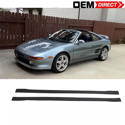 Fits 91-95 Toyota MR2 SW20 Side Skirts Extensions Carbon Textured Splitters - PP • $82.99