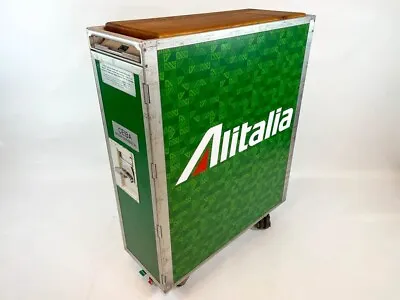 Full Size Aircraft Galley Alitalia DappR Airline Trolley Aviation Walnut Top • £845