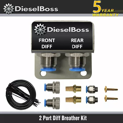 Diff Breather Kit 2 Point Steel Fits Holden Colorado Rodeo Rg7 4x4 Off Road • $34