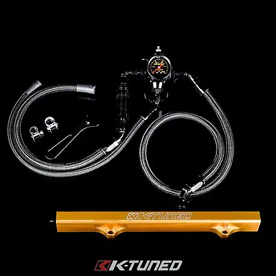 K-Tuned Center Feed K-Swap Fuel System - Gold Rail For Honda Civic EG DC2 EK • $539.99