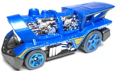 2019 Hot Wheels Loco Motorin' City Transport Blue 3 1/4  Train Engine Car • $10.99