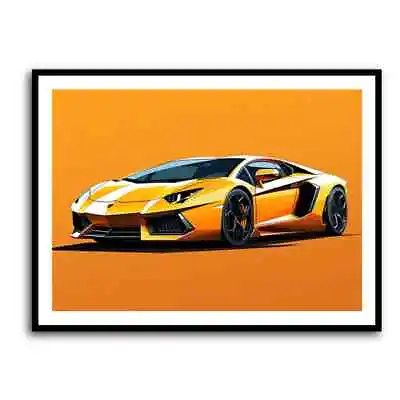 Lamborghini Aventador Yellow Wall  PREMIUM POSTER PRINT HIGH QUALITY THICK Paper • $11.99