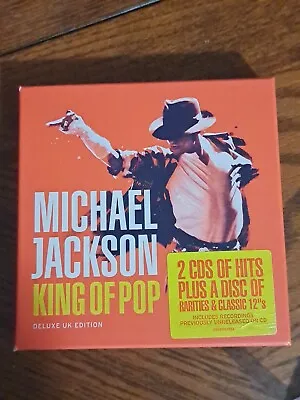Michael Jackson King Of Pop UK Deluxe Edition 3 CD Epic 2008 48 Tracks Free Ship • $45