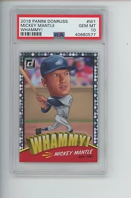 Mickey Mantle 2018 Donruss #w1 Whammy Sp Ssp Case Hit Yankees Psa 10 Gem Mint • $599.99