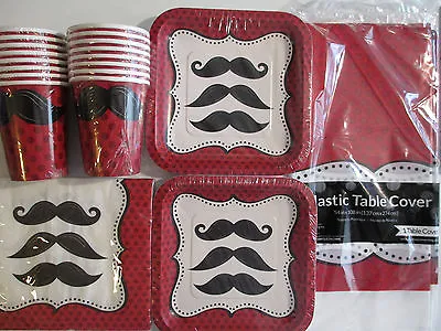 MUSTACHE - Birthday Party Supplies Set Pack Kit 16   • $22.74