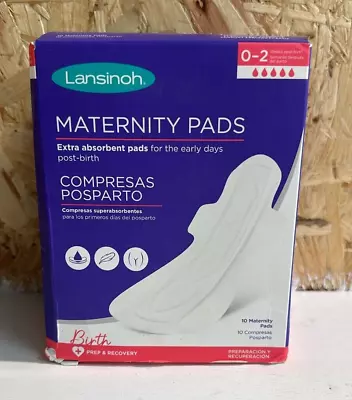 Lansinoh Maternity Pads After Birth Extra Absorbent With Wings - Pack Of 10 • £4.99