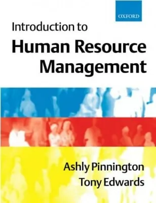Introduction To Human Resource Management By Pinnington Ashly Paperback Book • £4.49
