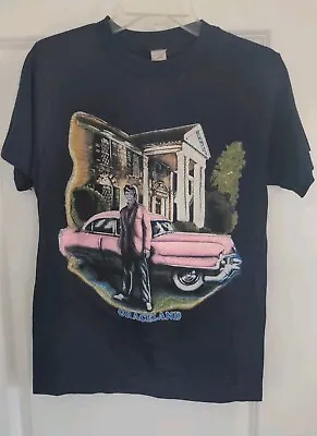 Vintage Elvis Presley Graceland Graphic Single Stitch T-Shirt Size Medium USA • $34.84