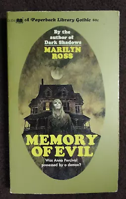 MEMORY OF EVIL By MARILYN ROSS GOTHIC ROMANCE PAPERBACK BOOK • $15.95