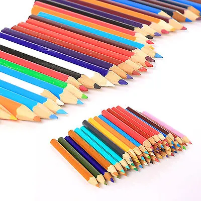90 X Childrens Kids Half Size Small Colouring Colour Pencils Art Drawing • £6.99