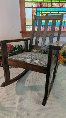 Antique Vintage Child's Rocker Slat Back Mission Oak Rocking Chair Arts & Crafts • $149.98