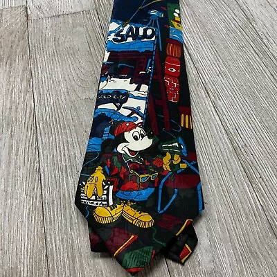 Disney Mickey Unlimited Necktie Movie Producer Studio Multi Color Made In Italy  • $9.99