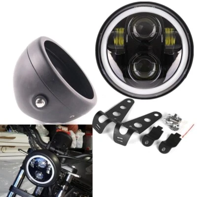 $62.69 • Buy 5.75  LED Headlight  + Housing Mount Bracket For Yamaha V-Star XVS 650 950 1100