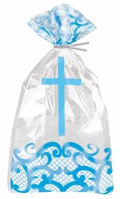 £2.89 • Buy 20 Communion / Christening / Confirmation Cello Party Bags - Blue Cross - Boy