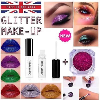 £3.99 • Buy Glitter Eye Shadow Fix Gel Glue Silver Loose Makeup Body Painting Waterproof UK