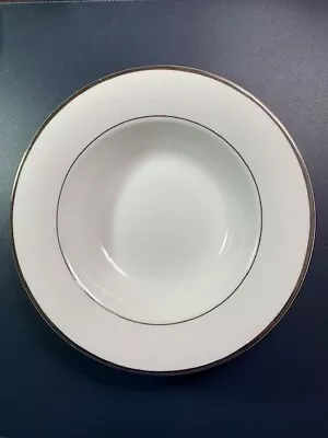 Mikasa Ultima + HK-301 CAMEO PLATINUM Dinner Serving Bowl Rimmed White • $24.95