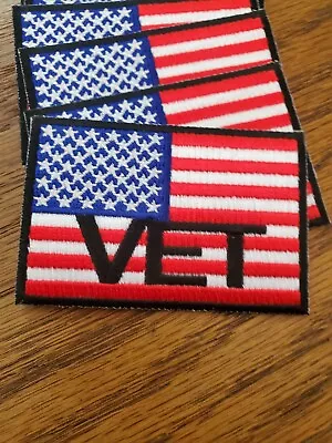 Biker Military Patch  Us Flag Vet  New Nice • $7