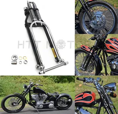 Springer Front End -4  Under Black For Harley Sportster Bobber Chopper Arch • $448.89