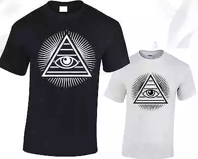 Illuminati T Shirt Mens All Seeing Eye Conspiracy Swag Fashion All Seeing Eye  • £7.99